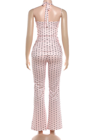 Halter Polka Dot Pants Set