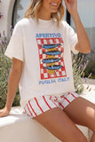 Graphic Print Crew Neck Short Sleeve T-Shirt