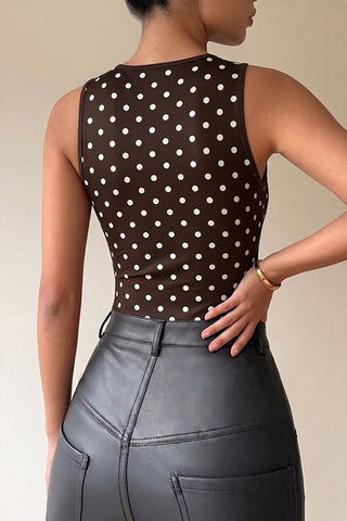 Polka Dot V-Neck Bodysuit