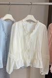 Ruffled Tie-Front Blouse