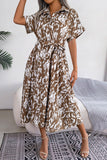 Belted Shirt Dress with Flowing Silhouette