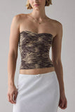 Zebra-Print Bustier Tube Top