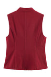 Stand Collar Asymmetric Button Vest