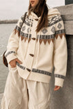 Fair Isle Hooded Toggle Cardigan