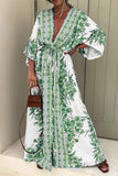 Floral Print Vacation Maxi Dress