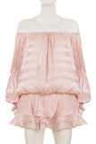 Off-Shoulder Ruffled Mini Dress