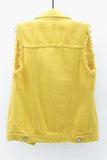 Sleeveless Collared Button-Front Vest