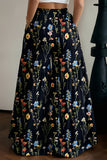 Floral Print Tiered Wide-Leg Pants