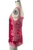 Sequin Lace Trim Slip Mini Casual Dress