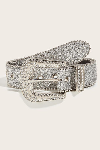 Rhinestone Buckle Belt