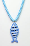 Fish Pendant Beaded Necklace
