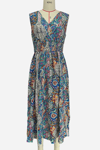 Flowy Printed Midi Dress