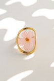 Floral Resin Statement Ring