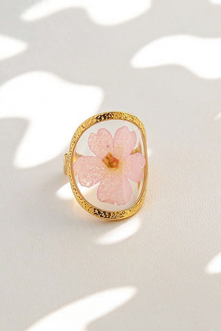 Floral Resin Statement Ring