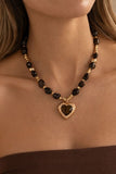 Heart Pendant Beaded Necklace