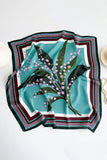 Paisley Print Satin Square Scarf
