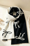 Bow Motif Knit Scarf