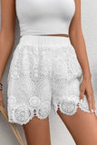 High-Waist Lace Casual Shorts