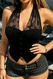 Stylish Lace-Detail Tank Top