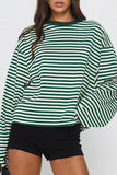 Striped Long Sleeve Crew Neck T-Shirt