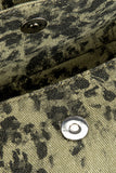 Spotted Print Buckle Strap Shoulder Bag