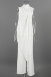 Draped High-Neck Pants Set