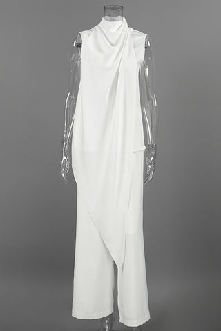 Draped High-Neck Pants Set
