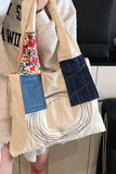 Patchwork Plaid Tote Bag