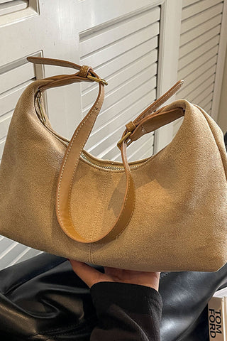 Suede Slouchy Shoulder Bag
