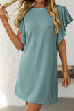 Flutter-Sleeve Casual Dress