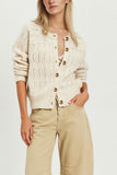 Pointelle Knit Button-Front Cardigan