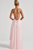 Ruffle High-Low Spaghetti Strap Casual Dress