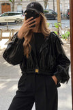Crocodile Texture Crop Blazer