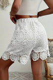 High-Waist Lace Casual Shorts