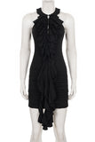 Ruffle Halter Pleated Dress