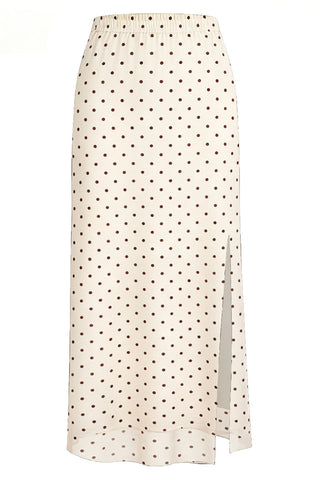 High-Waist Side-Slit Midi Skirt