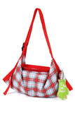 Plaid and Striped Foldable Tote Bag