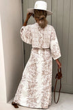 Floral Print Vacation Maxi Dress