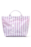 Striped Tote Bag with Glossy Finish