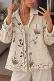 Floral Button-Front Jacket