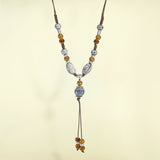 Braided Beaded Pendant Necklace