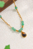 Natural Stone Pendant Chain Necklace