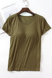 Built-In Bra Short-Sleeve T-Shirt