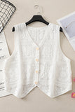 Button-Front Crochet Vest