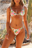 Floral Triangle Bikini Set