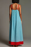 Striped Maxi Dress with Pockets