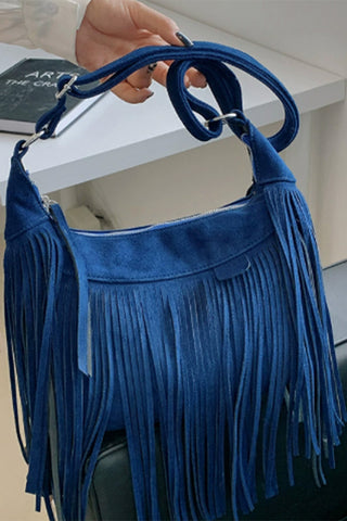Bohemian Tassel Suede Hobo Bag