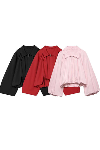 Zip-Front Cape Jacket