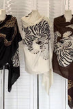 Animal Print Sheer Cape