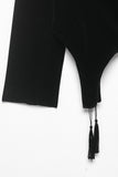 Velvet Frog Button Tassel Jacket